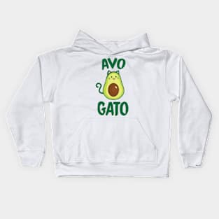 Cat Lover Funny Avocato Kids Hoodie